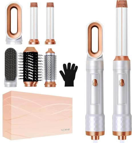 Air styler 6 in 1 Haarstyler Atopskins Hair styler Föhnbürste Warmluftbürste Haartrockner Lockenstab, Glättbürste, Geben Sie dem Haar Volumen, Glätten, Locken und Föhnen Sie Trockenes Haar