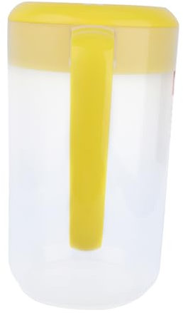 NOLITOY 1 Pz Bottiglia D'acqua Di Plastica Bere Caraffa Con Coperchio Brocca D'acqua Per Frigorifero Bottiglia D'acqua Brocca Ermetica Coperta Succo Brocca Per Bere Freddo Giallo Pp