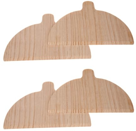 YiNLuax Confezione da 4 pala per pizza in legno con comodo manico in legno massello per cuocere dolci e torte