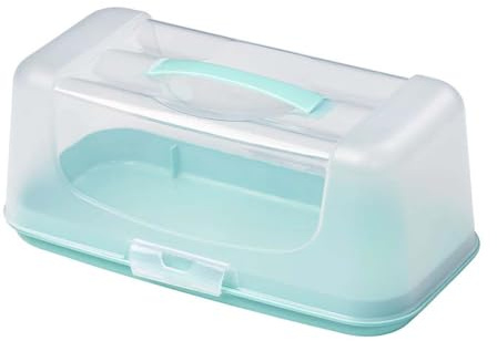 UNIQUE HOME LIVING Cake Carrier with Handle, Portable Rectangular Cake Container for 12 Inch Cakes, BPA-Free Plastic Storage Box for Cakes, Pies, Cupcakes, Desserts, Loafs, Secure Locking Lid