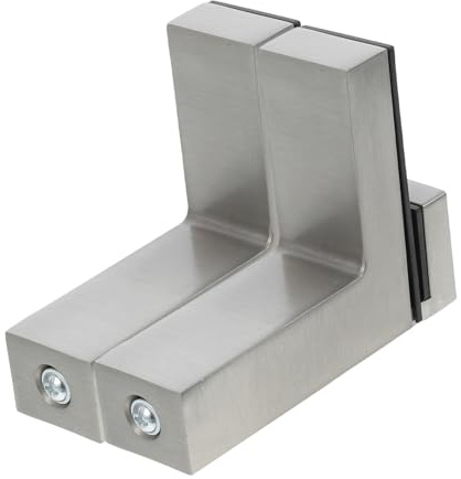 SHINEOFI 2 pièces Supports Étagère Réglables Robustes pour Verre et Pinces de Fixation Lourdes pour Étagères Flottantes de Lot de Clips pour Supports Muraux Sécurisés