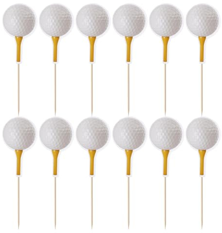 LIFKOME 40pcs Golf Cake Picks for Birthday Party Decorations Flexible Golf Cupcake Toppers with Creative Sports Theme Design Easy to Use Dessert Display and Sports Events