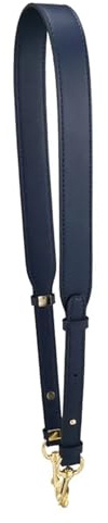 Leather Shoulder Strap Leather Wide Bag Cross Pattern Black Ostrich Adjustable Shoulder Cross-Body Strap Accessory(Dark Blue,Silver Hanger)