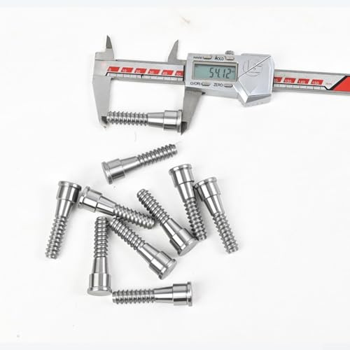 Vite per mandrino a ingranaggi conici da 54 mm per tornio per legno da 3,75 pollici, vite per legno a testa piatta rotonda in acciaio 45 # con durezza di grado 10,9, finitura brillante