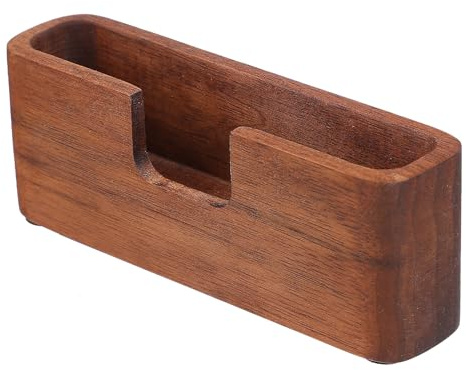 LOORGVEL Holz Visitenkartenbox Desktop Kartenbox mit Glatter Oberfläche und Abgerundeten Kanten für Büro und Besprechungsraum