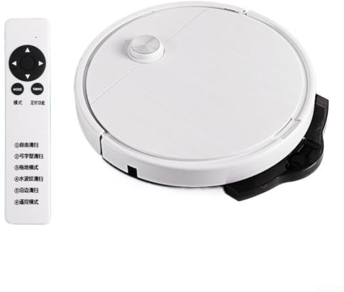 QOXEZY Smart robotdammsugare, ultratunn 3,5 cm, 3-i-1 svepande sugmopp, röstdrift, för möbelnavigering, 90 minuters lång livslängd (F)