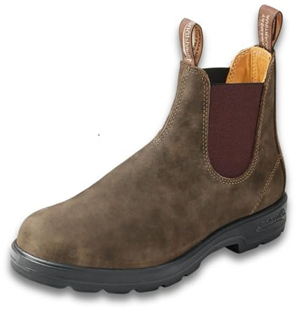 Blundstone 585 Unisex Classic Series Chelsea Boot for Men and Women with Shock Absorption and Premium Water Resistant Leather, Rustic Brown, 5.5 US Men / 7.5 US Women / 4.5 AU