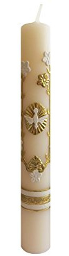 Candle for Baptism, Confirmation or Wedding Prayer - Cirio para Bautizo, Confirmacion O Boda Handmade Gift Catholic