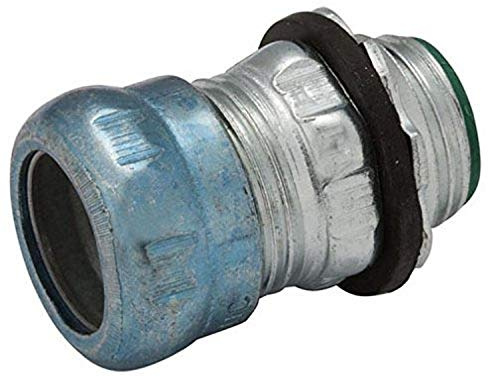RACO 2913RT Steel EMT Compression Connector, Rain Tight, Insulated, 3/4-Inch (Pack of 25)