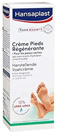 Hansaplast Foot Expert Regenerierende Fußcreme (1 x 100 ml), Fußpflege intensiv feuchtigkeitsspendend, Fußcreme mit 10% Urea