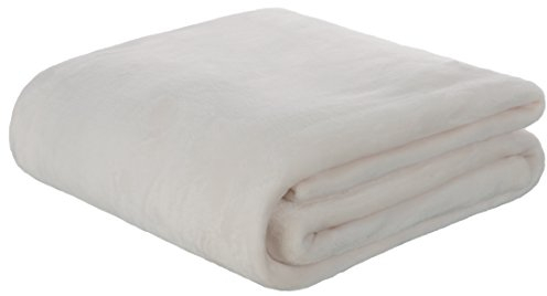 Brandsseller Flanelldecke Supersoft Kuscheldecke Tagesdecke Wohndecke - Uni - 180 x 220 cm - Creme