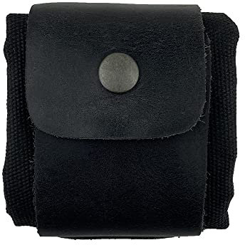 Hide & Drink, Foraging Pouch (Collapsible) for Hiking, Treasures & Seashells Bag, Easy Looping Around Belts, Grocery Storage, Waxed Canvas, Handmade, Charcoal Black