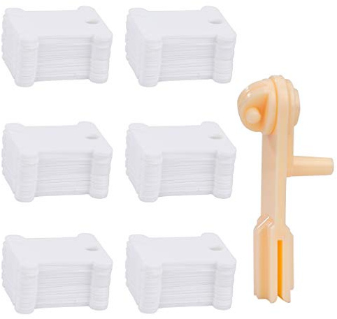 Bobinas de Punto de Cruz 120 Piezas Bobina de Hilo de Plástico con Bobinadora Tarjetas de Hilo Punto de Cruz Almacenamiento de Costura Artesanal de Bricolaje