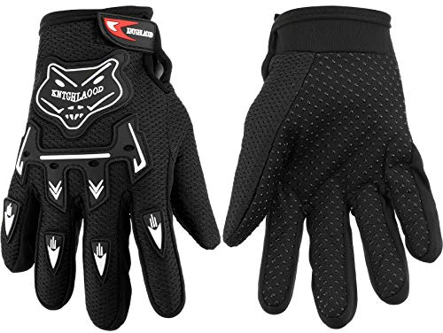 Frienda Kinder Winter Sport Handschuhe - Power Sports Rennhandschuhe für Reiten, Motocross, Schmutziges Fahrrad, Radfahren, Wandern und Outdoor Sport (Schwarz)