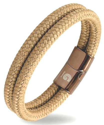 Bracciale in corda nautico intrecciato con chiusura magnetica corda bracciali marittima, da surfista Galeara Noa, 195, tessuto
