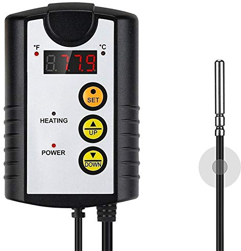 YZ-LIANG Pet heater Plants Greenhouse Incubation Thermostat Controller Temperature Control Digital Display Regulator Brewing Heat Mat