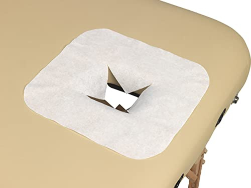 ZENGROWTH 200x Drap Housse jetable pour têtière des tables de massage - Hypoallergénique, Doux, 30cm x 21cm - Papier protection Coussin des tables de massage - Accessoires de massage (Forme - X)