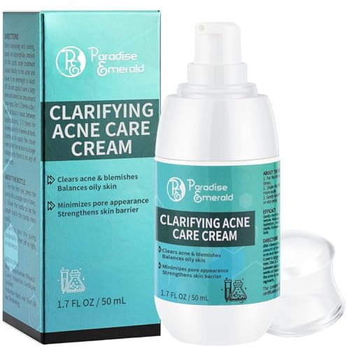 Paradise Emerald Acne Treatment for Face: Salicylic Acid Serum for Acne-Prone Men Women - Pimple Cream for Body Back