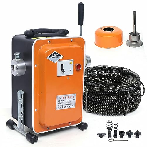 RibasuBB Rohrreinigungswellen, 750W Elektrische Rohrreinigungsmaschine, Rohrreinigungsmaschine Rohrreinigungsspirale für Rohrreinigungsgerät 20-110 mm