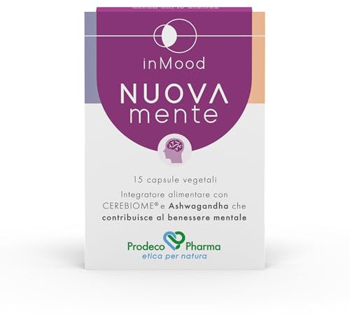 Prodeco Pharma INMOOD NUOVA MENTE 15 Capsule - Integratore Alimentare a base di Cerebiome ed Estratto di Ashwagandha