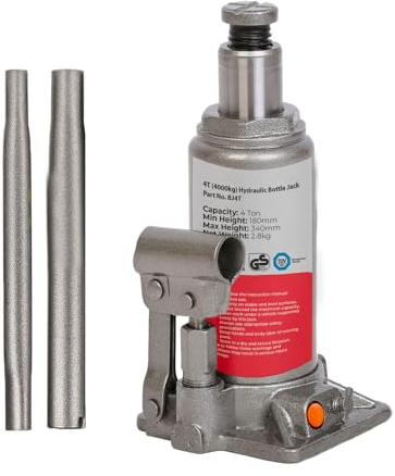Simply Auto 4T Hydraulic Bottle Jack BJ4T (4 Tonne, 4000kg), silver