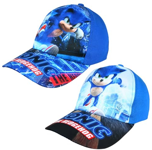 Cartoon Baseball Cap, 2 PCS Kinder Baseballmütze, Verstellbare Snapback Kappe Sommer (DE/NL/SE/PL, Alphanumerisch, M, Blau B)