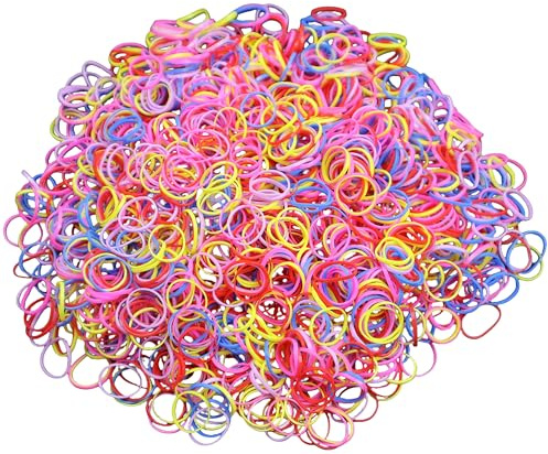 2000pcs one-time-use Color Elastic Hair Bands, Hair Ties,Multi Color Hair Holder Hair Tie Elastic Rubber Bands for Baby Girls
