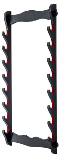 Ljxquisite Schwerthalter Katana Wandhalterung Samurai Schwert Display Rack Wand Wakizashi Tanto Wandaufhänger Schwert Rack Schwert Stand Display (8 Tier)