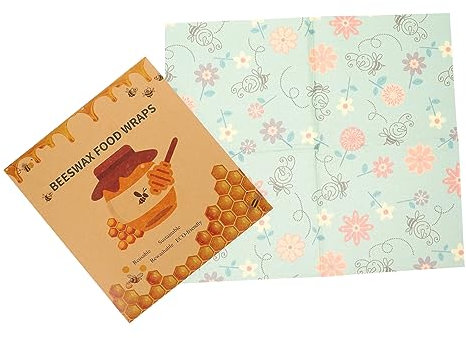 minkissy Sustainable Beeswax Sheets for Food Reusable Wraps for Sandwiches Bread Preservation
