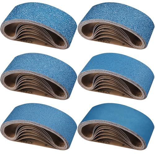 Shineboc slipband 75 x 533 mm, 10 stycken bandslipband 40/60/80/120/240/400 korn för polering metall, trä