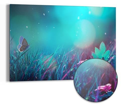 DEQORI Metall Magnettafel | 60x40 cm cm groß | Motiv Märchenhafte Wiese | Whiteboard für alle Magnete | Magnetboard Wand-Tafel für Küche & Büro | Design Magnetwand Pinnwand magnetisch