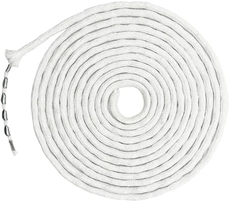 Haizibo 250 g/5 m Treccia piombata per tende Treccia piombata per tende Treccia piombata pesante Tenda da doccia Peso per tende Tessuti Zanzariera Tende (bianco)