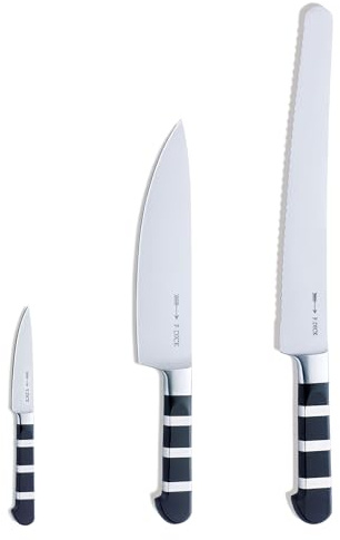 F. DICK 1905 - Kochmesser Set (für Profi- und Hobbyköche, 3er Set, 56 HRC, einfache Reinigung) 81974400, Stahlfarben (Stainless Steel)