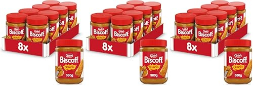 Lotus Biscoff | Crema para Untar | Crujiente | Sabor Original Caramelizado | Vegano | Sin Aromas ni Colorantes Artificiales | 8 x 380g | 3,04kg (Paquete de 3)