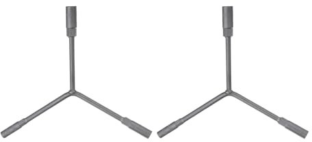 QUARKZMAN 2 Piezas Llave de Vaso en Forma de Y de 3 Vías 8mm 10mm 12mm Llave Hexagonal de Brazo Largo Tipo Y de 6 Puntas, Llave Dinamométrica, Vaso para Reparación de Automóviles, Gris