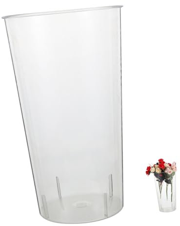 Vaso di Fiori Grande Rotondo in Acrilico Trasparente per Composizioni