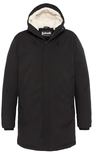 Schott NYC Homme Eljin-noir-s PARKA, Noir, S EU