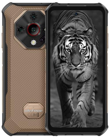 Ulefone Armor X16 Téléphone Portable Incassable Android 15, 12Go+128Go/SD-2TB 10360mAh Smartphone 48MP+16MP+20MP Vision Nocturne, Flashlight/3-Slots/6,56/Octagon Dome-Inspired/GPS/OTG/NFC Ambre