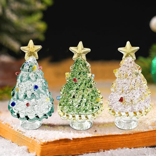 Vartegas Weihnachtsdeko Tisch Mini Weihnachtsbaum, 3er Set Handgefertigte Tischdeko Weihnachten, Weihnachtstisch Deko Weihnachtsbaum Klein, Weihnachtsdeko Innen (B)