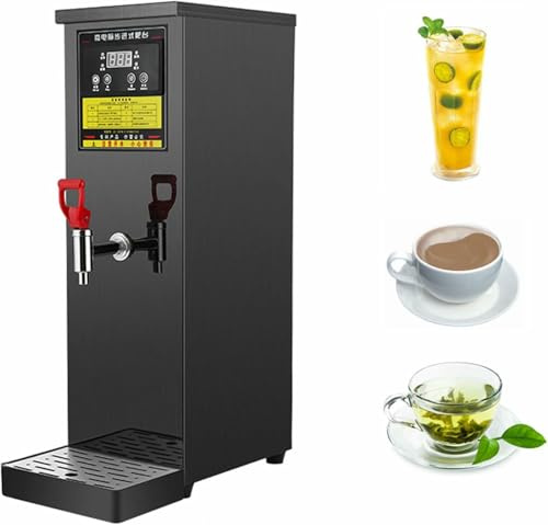 Caldera de agua caliente automática comercial, dispensador de agua caliente de sobremesa de 50 l/h con panel de control inteligente y grifo antigoteo, para cafeterías, bares, panaderías, empresas y
