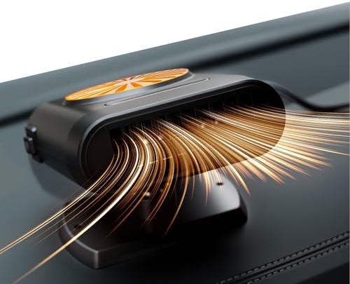 Generico Riscaldatore Auto - Ventilatore Elettrico 12V/24V per Sbrinamento Vetri,Ventilatore Riscaldante con Rotazione a 360 Gradi Sbrinatore Automobilistico per Cruscotto Guida Sicura Viaggio