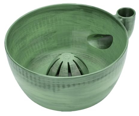 Yanmis Matcha Green Berry Tvättskål med Swirl Självsköljande Design – PLA Fruit Washer Cleaner Bowl med Dräneringshål för Användning i Kök och Matbord