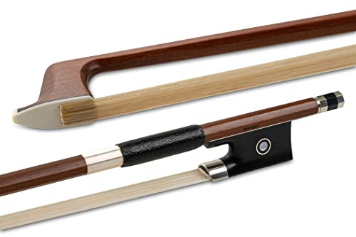 GEWA Violinbogen Massaranduba Student 1/2 Naturhaar, kantige Stange, Ebenholzfrosch mit Schübchen