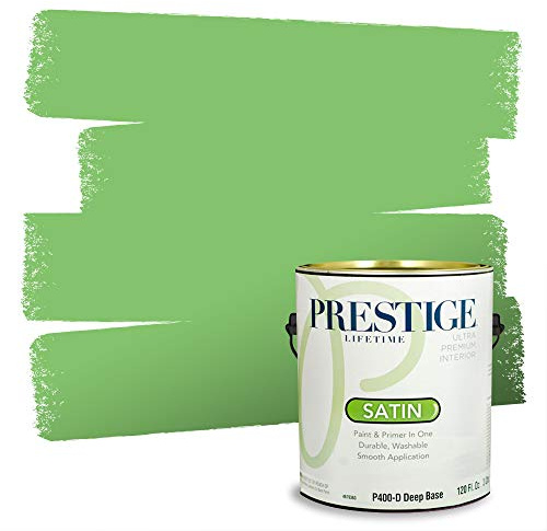 PRESTIGE Interior Paint and Primer in One, Green Gecko, Satin, 1 Gallon