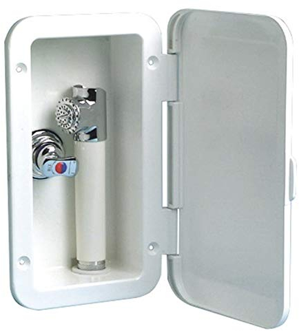 OSCULATI doccia della scatola da incasso – 240 mmx145 mm – con rubinetto miscelatore per rubinetto da doccia rimovibile con interruttore di pressione e tubo 4 m