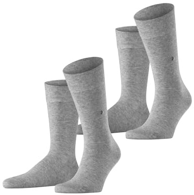 Burlington Herrstrumpor Everyday 2-pack, bomull, 2 par, grå (Light Grey 3400), 40–46, Grå (ljusgrå 3400), 40-46 EU