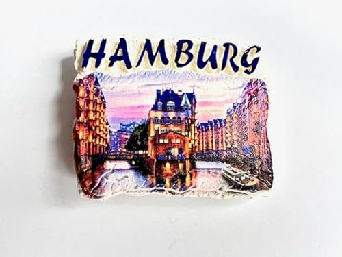 Hamburg ,Deutschland ,3D Kühlschrankmagnet, Retro Magnet Souvenir, Polyresin,fridge magnet,Germany 020422