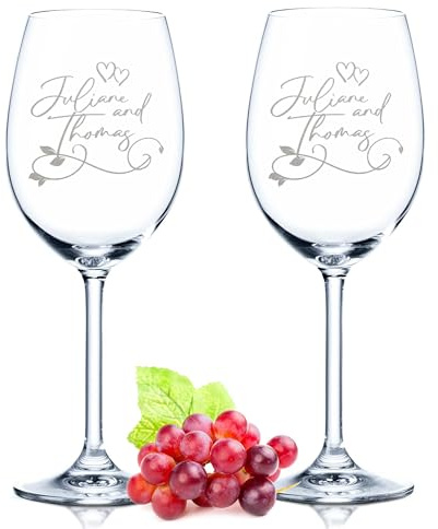 GRAVURZEILE Leonardo XL Weinglas mit Gravur - Black Pearl - Lustige Geschenke - Originelles Geburtstagsgeschenk für Männer & Frauen - Geeignet als Rotweingläser Weißweingläser