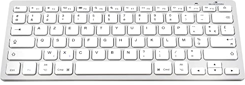 Bluestork Clavier sans Fil Bluetooth pour Mac, MacBook Pro, Air, Mini, iMac, iPad Air 4/3, iPad Pro 12.9/11, Mini, iPhone - Mini Clavier Mac Français AZERTY, Compact, Ultra Mince, Léger, Silencieux