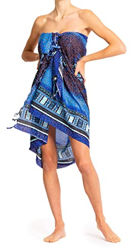 PANASIAM Sarong Maoi 02, 250x113cm, blue tones